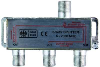 Splitter DPM TV-SAT 1 wejście 3 wyjścia 5 - 2400 MHz (BMFC3SPLTST)