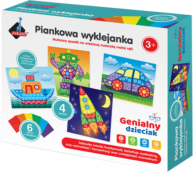 Mozaika Askato Genialny Dzieciak Piankowa wyklejanka 700 elementów (6901440102764)