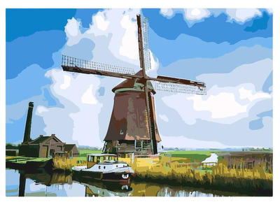 Malowanie po numerach Zieler Windmill 42 x 29.7 cm (0604565571113)