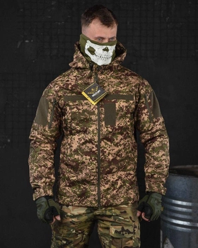 Весенняя тактическая куртка софтшел Military plus хищник 2XL