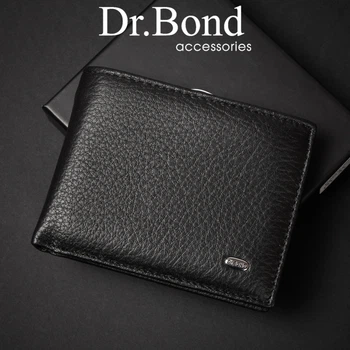Кошелек мужской Classic с магнитным замком из натуральной кожи DR. BOND MSM-1 черный