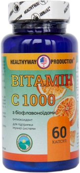 Вітамін С Healthyway Production 1000 мг з біофлавоноїдами 60 капсул (616659001710)