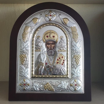 Греческая икона Prince Silvero Святой Николай MA/E3108AX 24*29 см