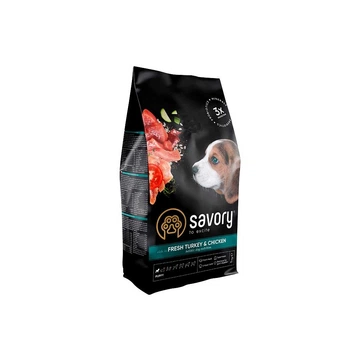 Сухой корм для щенков всех пород Savory Puppy с индейкой и курицей 1 кг (MLZ8452)