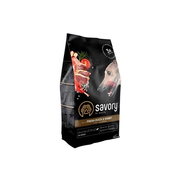 Сухой корм для собак Savory Adult All Breeds с уткой и кроликом 1 кг (MLZ8468)