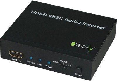 Przełącznik wideo Techly Audio Inserter HDMI 4K2K/3D HDCP 1.2 (IDATA HDMI-AI4K)