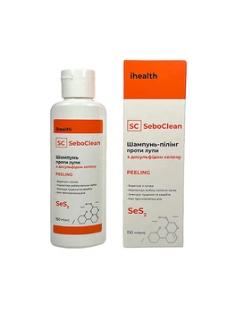 Шампунь-пилинг ihealth для волос SeboClean Peeling против перхоти с дисульфидом селена 150мл