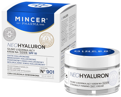 Krem do twarzy Mincer Pharma NeoHyaluron silnie ujędrniający na dzień SPF 10 No.901 50 ml (5902557261376)