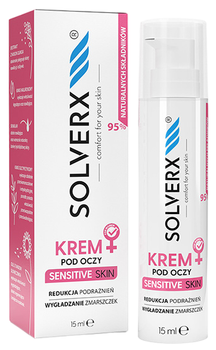 Krem pod oczy Solverx Sensitive Skin for Women skóra wrażliwa i naczyniowa 15 ml (5907479384370)