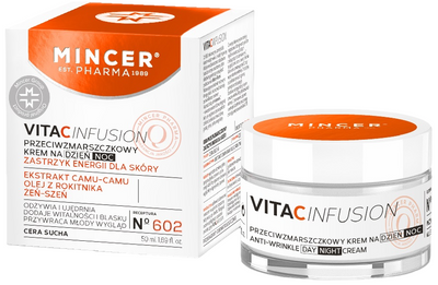 Krem Mincer Pharma Vita C Infusion przeciwzmarszczkowy na dzień/noc No.602 50 ml (5905669509831)