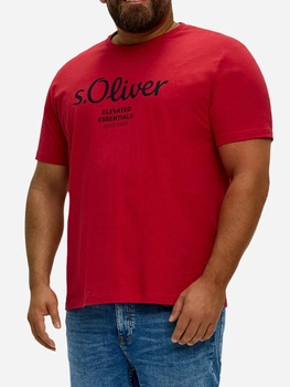 Koszulka męska s.Oliver 10.3.16.12.130.2148697-31D1 4XL Czerwona (4099975054251)