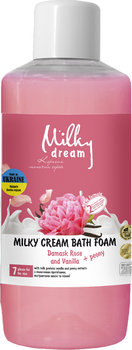 Молочна крем-піна для ванн Milky Dream Дамаська троянда та ваніль Вишукана розкіш 1000 мол (4820205300271)