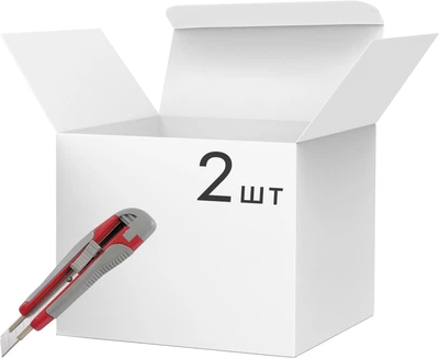 Набір ножів канцелярських Axent 18 мм пластикових з гумовими вставками та запасні леза 2 шт (6702-A/P)