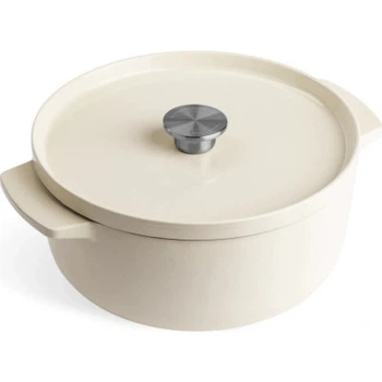Кастрюля KitchenAid чавунна з кришкою 5,2 л Мигдалевий крем (CC006059-001)