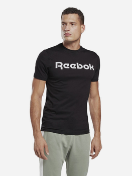 Koszulka męska bawełniana Reebok Gs Reebok Linear Rea 100042232 S Czarny/Biały (4064048052380)