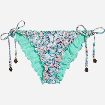 Нижняя часть купальника женская H&M 0188153_бирюз.абстр._03 34 Бирюзовая (KAY2000001308752)