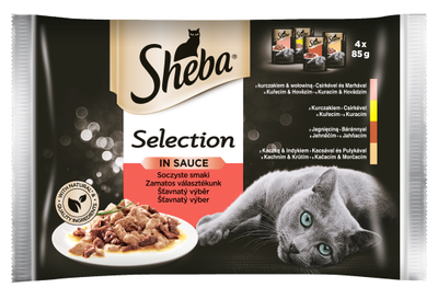 Mokra karma dla kota Sheba Delicacy in Jelly Kolekcja Soczystych smaków 8 x 85 g (5900951310096)