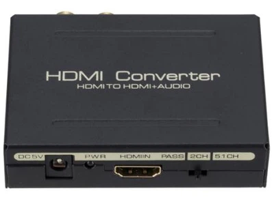 Конвертер Extractor HDMI в SPDIF(оптику)/тюльпаны аналог преобразователь (673066277) Черный