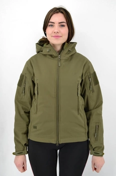 Женская тактическая куртка Eagle Soft Shell с флисом Green Olive 3XL (AW010795)