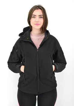 Жіноча тактична куртка Eagle Soft Shell із флісом Black XL (AW010801)
