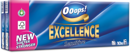 Паперові салфетки 4-шарові Ooops! Excellence Sensetive 8*10шт