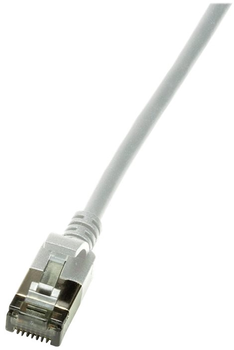 Патч-кабель LogiLink LAN U/FTP Slim Cat 6 1 м Grey (4052792053319)