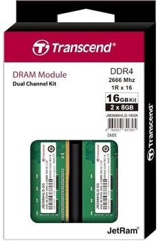 Pamięć RAM Transcend DDR4-2666 16384MB PC4-21300 (Kit of 2x8192) (JM2666HLG-16GK)