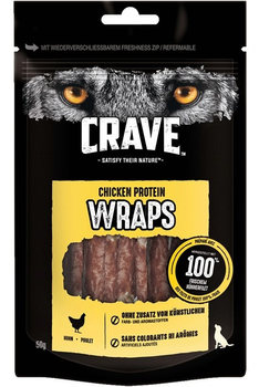 Ласощі для собак Crave Protein Wraps з куркою 50 г (4008429140020)