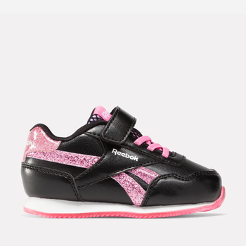 Buty sportowe dziecięce dla dziewczynki na rzepy Reebok Royal Cl Jog 100075178 22 Czarne (1200143262269)