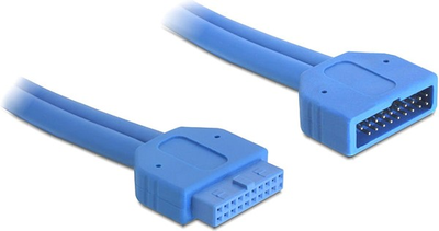 Przedłużacz DeLock USB Type-C z wtyczką pinową Black (4043619829439)