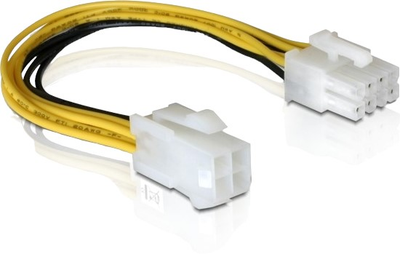 Kabel DeLock ATX (4-pin) - ATX (8-pin) Yellow (4016032174004)