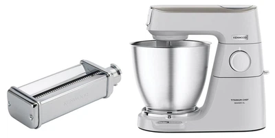 Кухонна машина Kenwood Titanium Chef Baker KVL65.001WH + Насадка для приготування пасти KENWOOD KAX981ME (комплект)