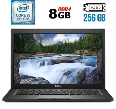 Ноутбук Б-класс Dell Latitude 7490 / 14" (1920x1080) IPS / Intel Core i5-8350U (4 (8) ядра по 1.7 - 3.6 GHz) / 8 GB DDR4 / 256 GB SSD M.2 / Intel UHD Graphics 620 / WebCam / USB 3.1 / HDMI б/у