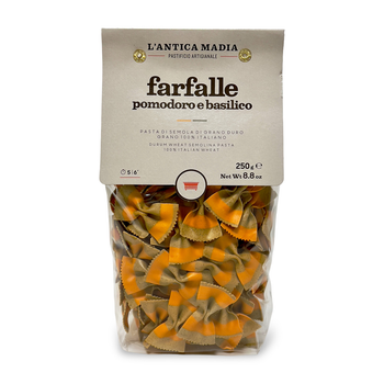 Макароны LʻANTICA MADIA Farfalle al Pomodoro e Basilico (бантик цветной с помидором и базиликом) 250г