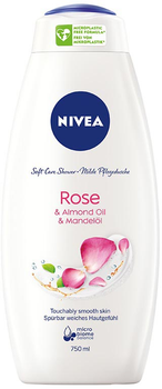 Гель для душу Nivea Care Shower Rose & Almond Oil дбайливий 750 мл (5900017062419)