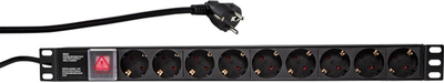 Мережевий фільтр Logilink PDU9C02 9 розеток 2 м Black (PDU9C02)