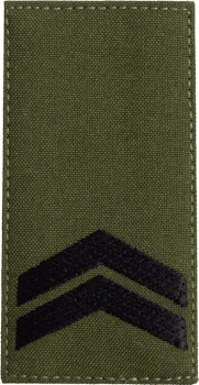 Шеврон нашивка на липучке IDEIA погон звания ВСУ Капрал 5х10 см (2200004295602)