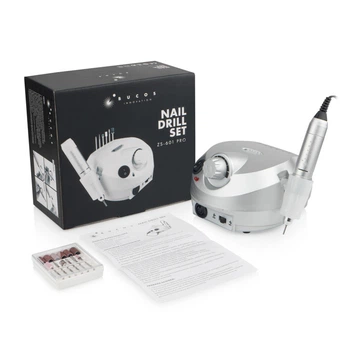Фрезер для маникюра Nail Drill ZS-601 PRO на 45 Вт. и 35 000 об. (+6 фрез в подарок) серебро
