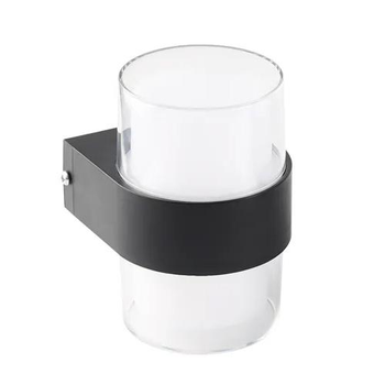 Светильник светодиодный настенный, LED бра VENZA 9W R BLACK 4200K 105x95x135 220V IP44