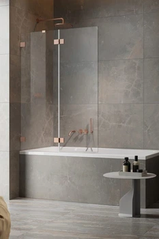 Шторка на ванну Essenza Pro Brushed Copper PND II 1300x1500 права 10102130-93-01R (TM Radaway)