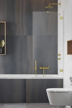 Шторка на ванну Essenza Pro Brushed Gold PNJ II 1000x1500 10101100-99-01 (TM Radaway)