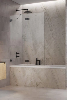 Шторка на ванну Essenza Pro Brushed GunMetal PND II 1100x1500 права 10102110-92-01R (TM Radaway)