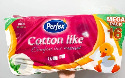 Туалетний папір целюлозний Perfex Cotton like 3-шаровий 16 рулонів