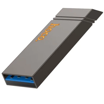 Флеш пам'ять Hoco UD13 64GB Flash Drive USB3.2 Gen1 універсальний накопичувач/флешка для зберігання, перенесення та обміну даними для пристроїв/ПК/ноутбука Сірий