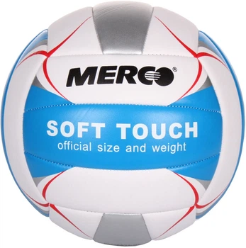 Мяч волейбольный Merco Soft Touch Size 5 White-Blue (M36931) (8591792369311)