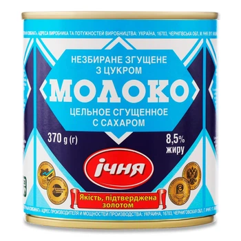 Молоко згущене "Ічня" незбиране з цукром 8,5% м/б, 370г