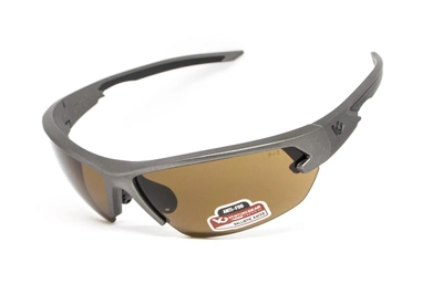 Защитные очки Venture Gear Tactical Semtex 2.0 Gun Metal (bronze) Anti-Fog, коричневые в оправе цвета "тёмный металик"
