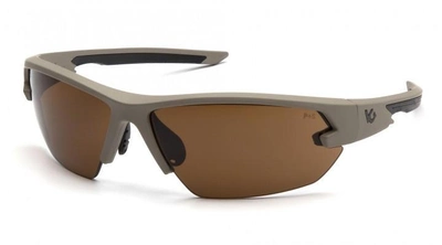 Очки защитные открытые Venture Gear Tactical Semtex Tan (Anti-Fog) (bronze) коричневые в камуфляжной оправе
