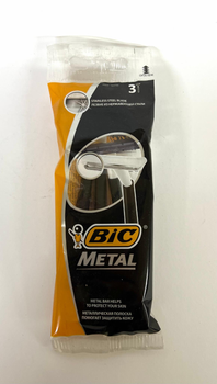 Одноразові станки Bic Metal 3 шт.