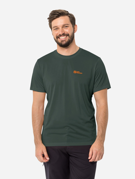 Спортивна футболка чоловіча Jack Wolfskin Hiking S/S T M 1808762-4161 S Зелена (4064993852042)